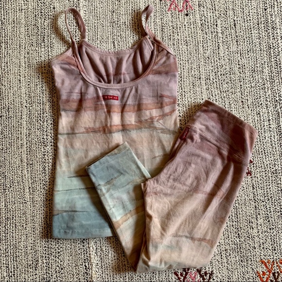 Hard Tail Pants - Hard Tail Tie Dye Watercolor Legging Tank Set